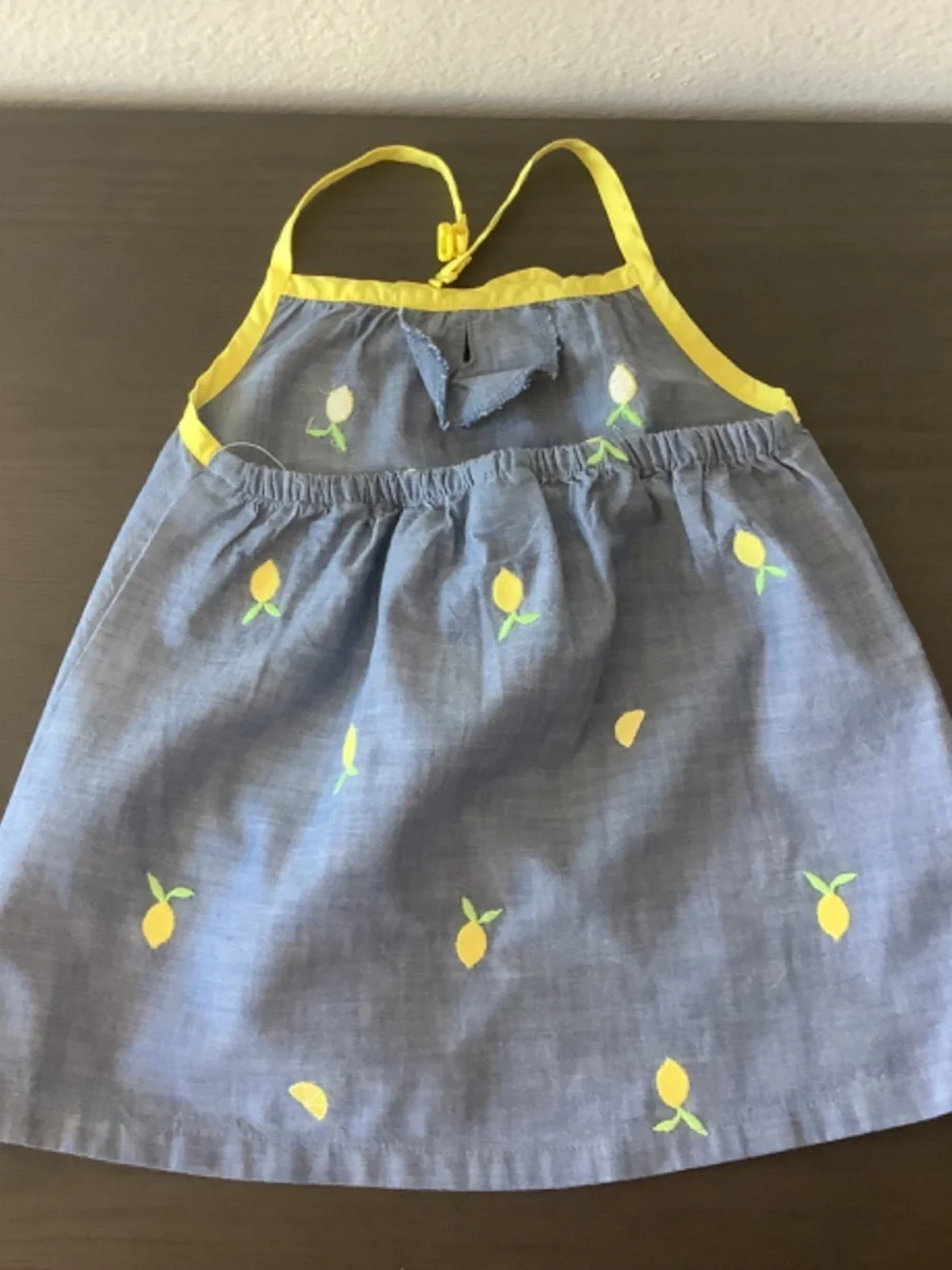 NWT Gymboree Girls Chambray Citrus Halter Top And Shorts Blue Denim Set 3T & 5T